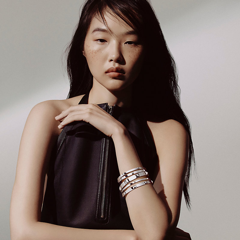 Hermès Clou d'H cuff bracelet - Silver | Hermès USA Hermès Clou d'H cuff bracelet - Silver | Hermès USA